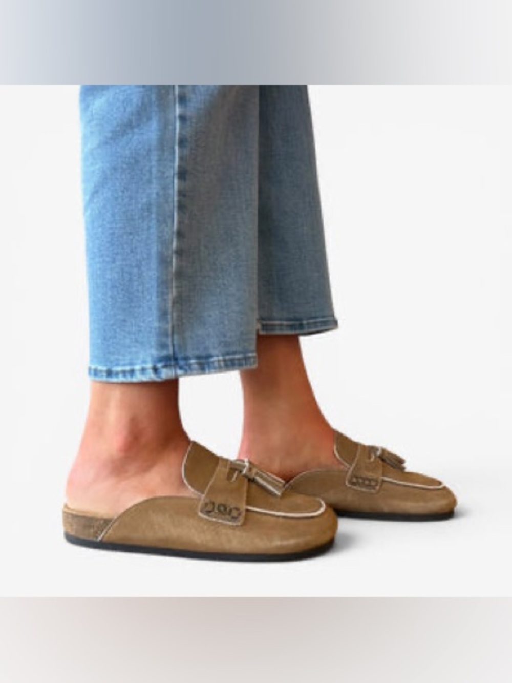 SAM EDELMAN ASTRID MULES IN ATLANTIC BLUE SUEDE 8.5 - Picture 11 of 11